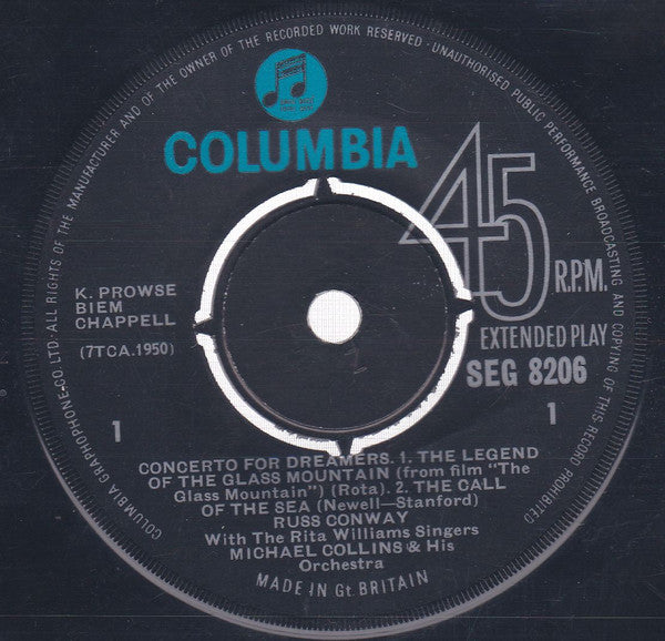 Russ Conway : Concerto For Dreamers (7", EP)