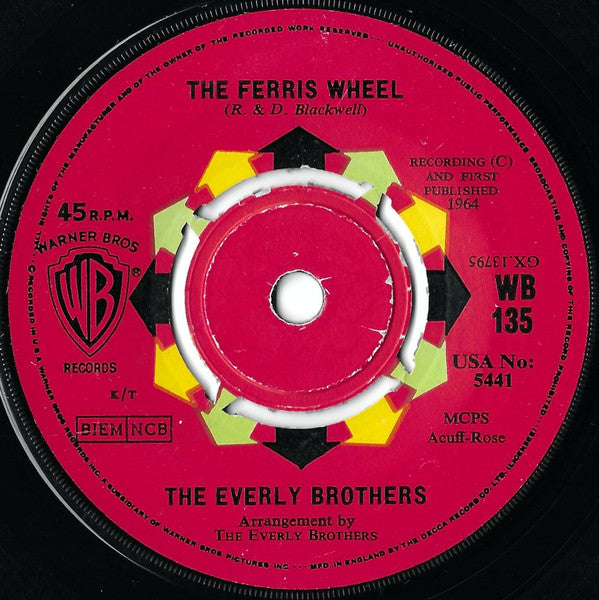 Everly Brothers : The Ferris Wheel (7", Single)