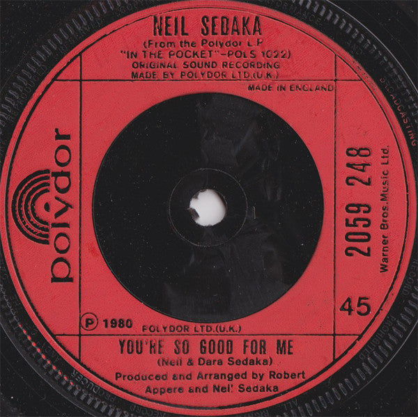 Neil Sedaka : Letting Go (7", Single)