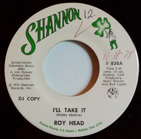 Roy Head : I'll Take It (7", Promo)