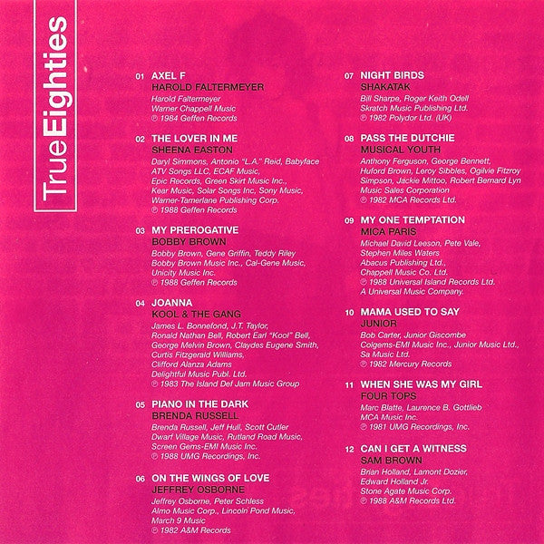 Various : True Eighties (3xCD, Comp)