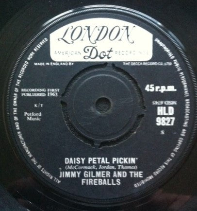 Jimmy Gilmer & The Fireballs : Daisy Petal Pickin' (7", Single)