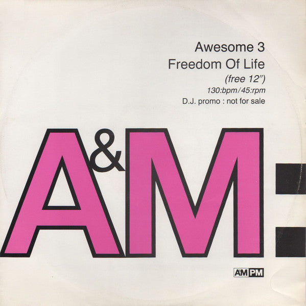 Awesome 3 : Freedom Of Life (12", Single, Promo)
