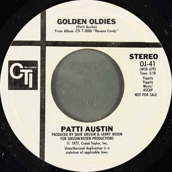 Patti Austin : Golden Oldies (7", Mono, Promo, Styrene, Pit)
