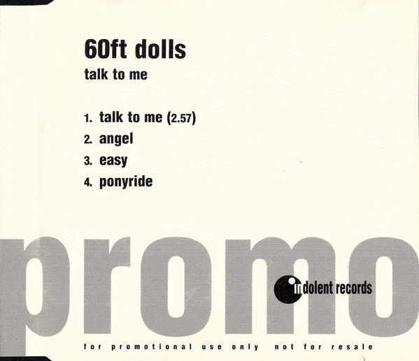 60ft Dolls : Talk To Me (CD, Single, Promo)