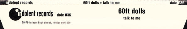 60ft Dolls : Talk To Me (CD, Single, Promo)