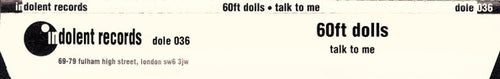 60ft Dolls : Talk To Me (CD, Single, Promo)