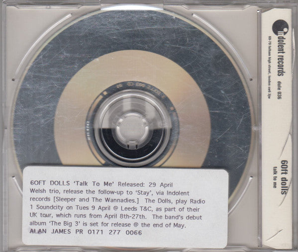 60ft Dolls : Talk To Me (CD, Single, Promo)