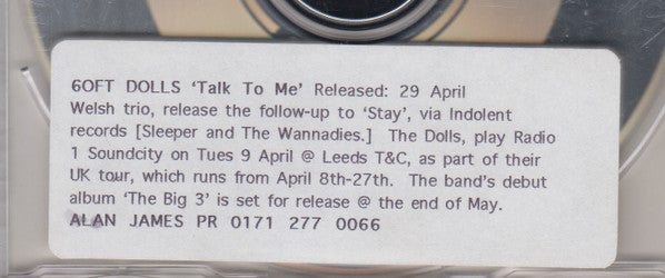 60ft Dolls : Talk To Me (CD, Single, Promo)