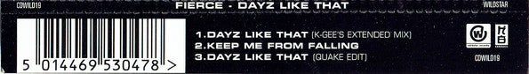 Fierce (2) : Dayz Like That (CD, Single)