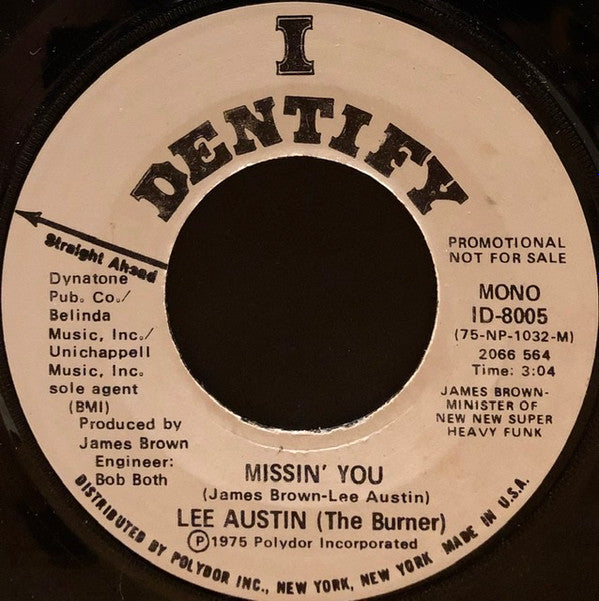 Lee Austin : Missin' You (7", Single, Promo)