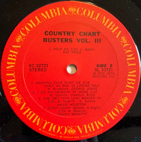 Various : Country Chart Busters Vol.III (LP, Comp)