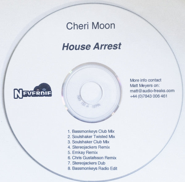 Cheri Moon : House Arrest (CDr, Single, Promo)
