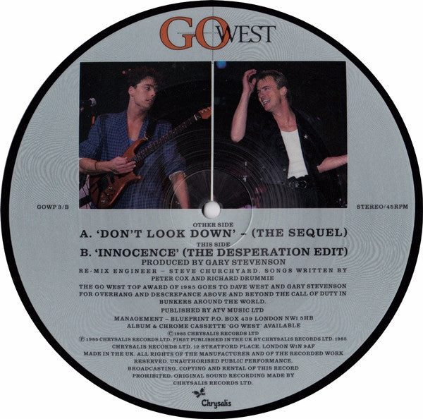 Go West : Don't Look Down (The Sequel) (7", Single, Pic, Ric)