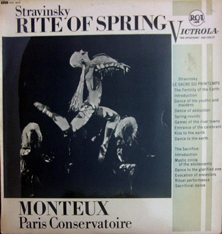 Igor Stravinsky - Pierre Monteux, Orchestre De La Société Des Concerts Du Conservatoire : The Rite Of Spring (LP, Mono, RE)