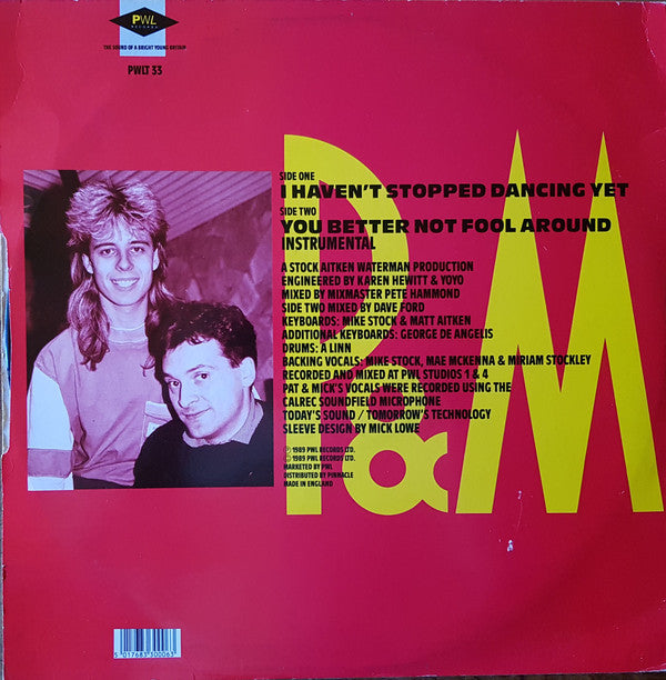 Pat & Mick : I Haven't Stopped Dancing Yet (12", Lyn)