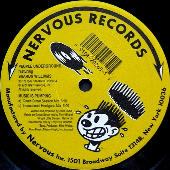 People Underground Feat. Sharon Williams : Music Is Pumping (The West Coast Remixes) (12")