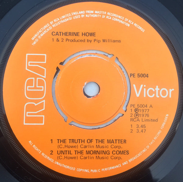 Catherine Howe : The Truth Of The Matter (7", EP)