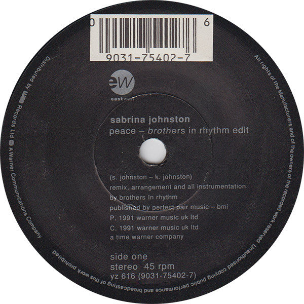 Sabrina Johnston : Peace (7", Single)
