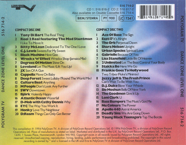 Various : Dance Zone Level One (2xCD, Comp)