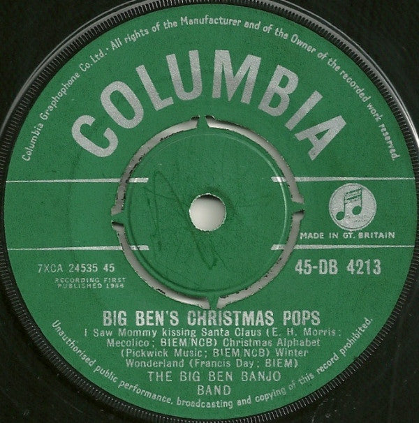 The Big Ben Banjo Band : Big Ben's Christmas Pops (7", Single)