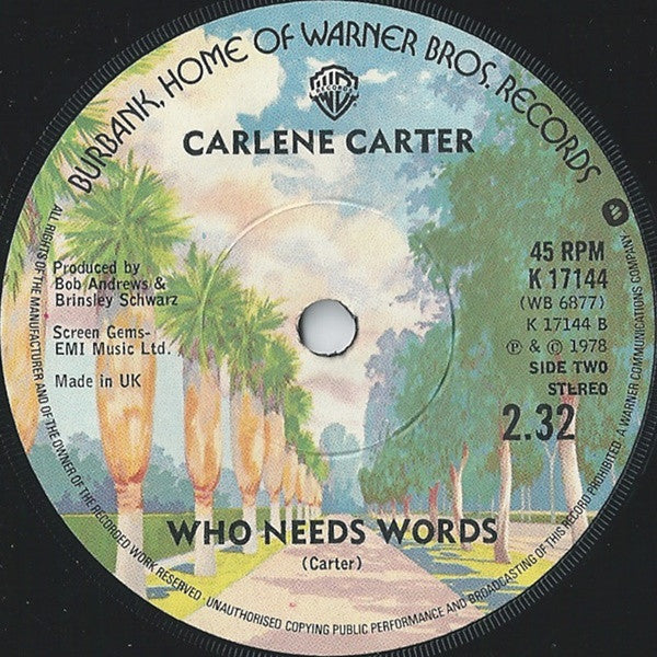 Carlene Carter : Never Together But Close Sometimes (7", Single, Pic)