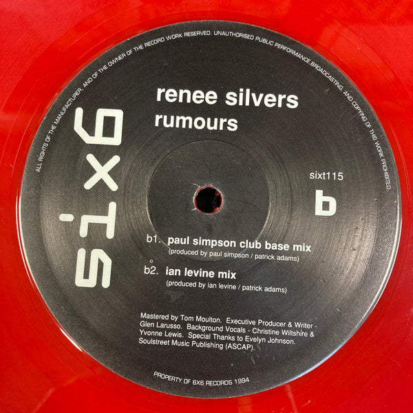 Renee Silvers : Rumours (12", Ltd, Red)