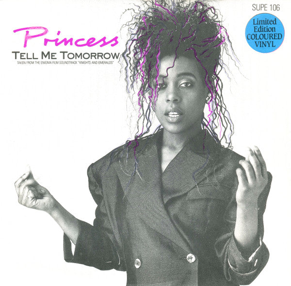 Princess : Tell Me Tomorrow (7", Single, Blu)