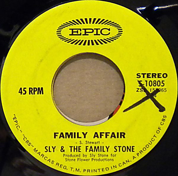 Sly & The Family Stone : Family Affair / Luv N' Haight (7", Single)