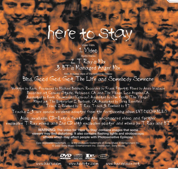 Korn : Here To Stay (DVD-V, Single)