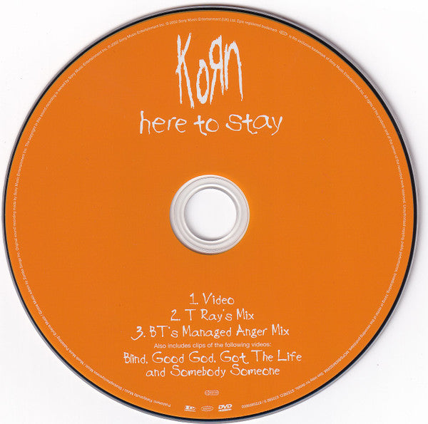 Korn : Here To Stay (DVD-V, Single)