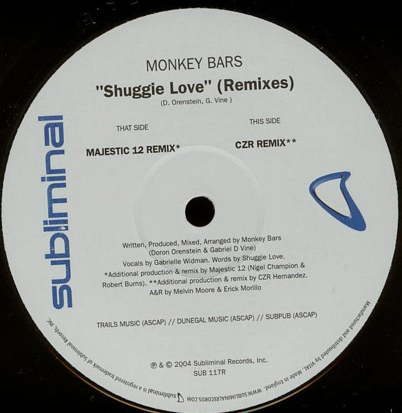 Monkey Bars Feat. Gabrielle Widman : Shuggie Love (Remixes) (12")