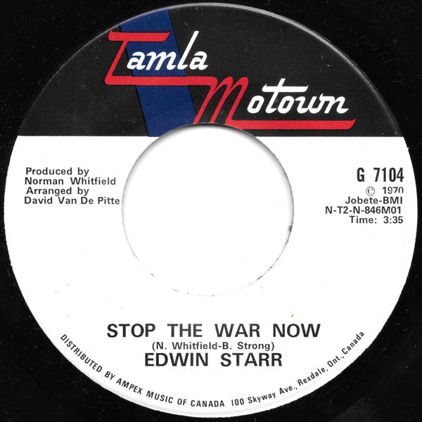 Edwin Starr : Stop The War Now (7", Single)