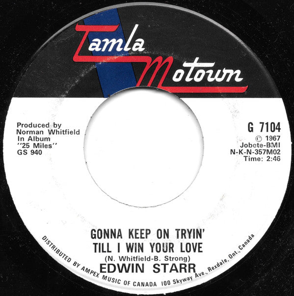 Edwin Starr : Stop The War Now (7", Single)