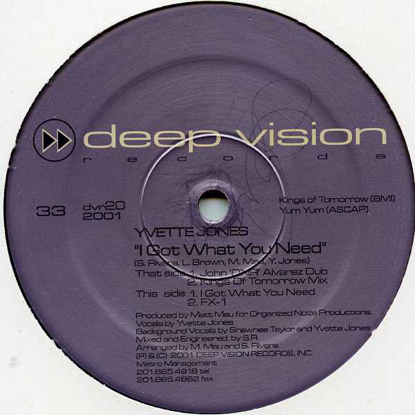 Yvette Jones : I Got What You Need (12")