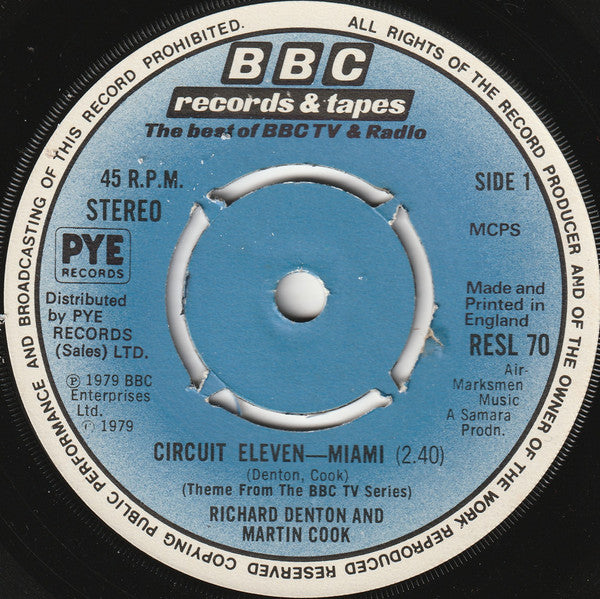 Denton And Cook : Circuit Eleven - Miami (7")
