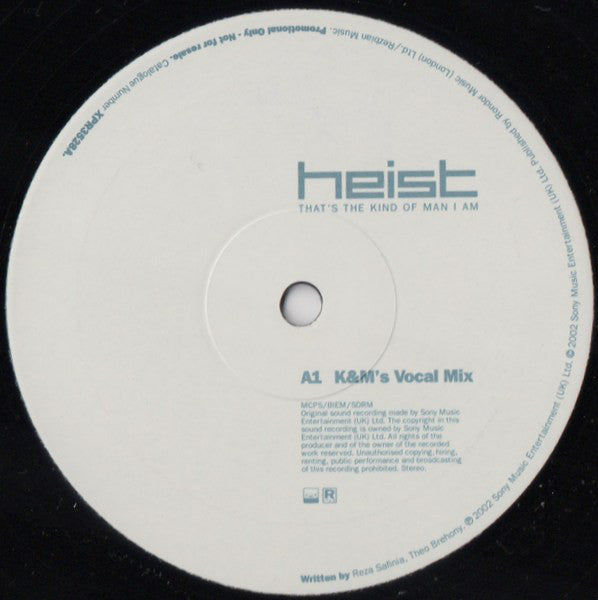Heist (3) : That's The Kind Of Man I Am (12", Promo)