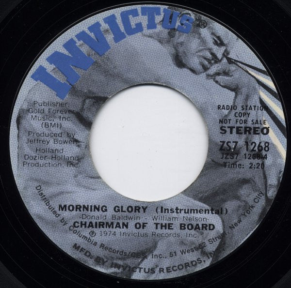 Chairmen Of The Board : Everybody Party All Night / Morning Glory (Instrumental) (7", Single, Promo, Styrene, Pit)