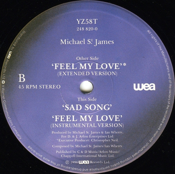 Michael St.James : Feel My Love (12")