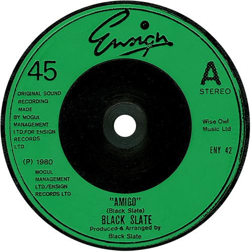 Black Slate : Amigo (7", Single, Gre)