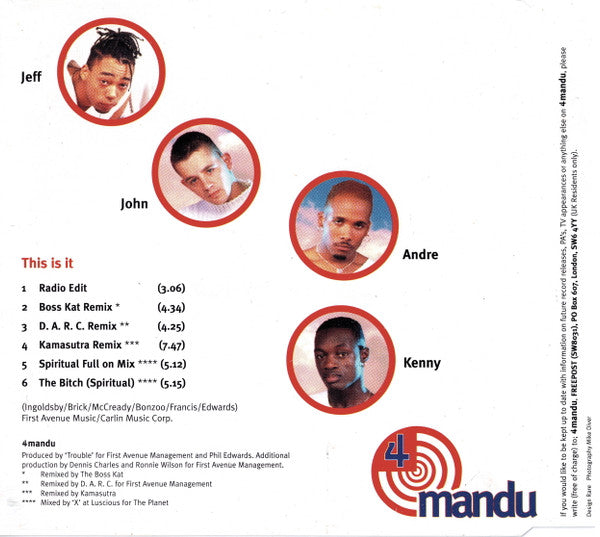 4Mandu : This Is It (CD, Single)