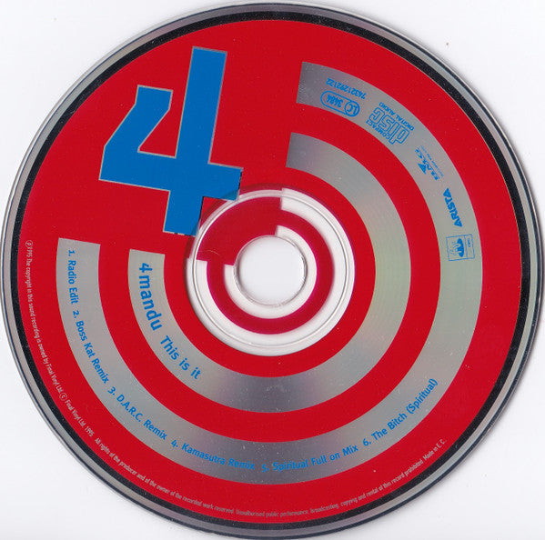 4Mandu : This Is It (CD, Single)