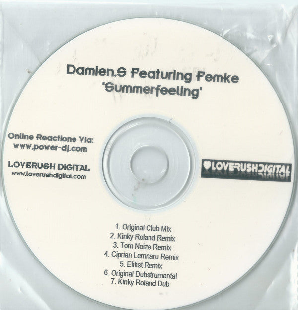 Damien S Featuring Femke : Summerfeeling (CDr, Maxi, Promo)