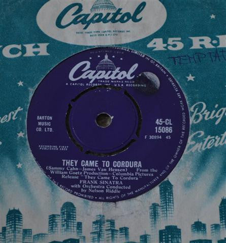 Frank Sinatra : Talk To Me / They Came To Cordura (7")