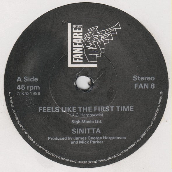 Sinitta : Feels Like The First Time (7", Single)