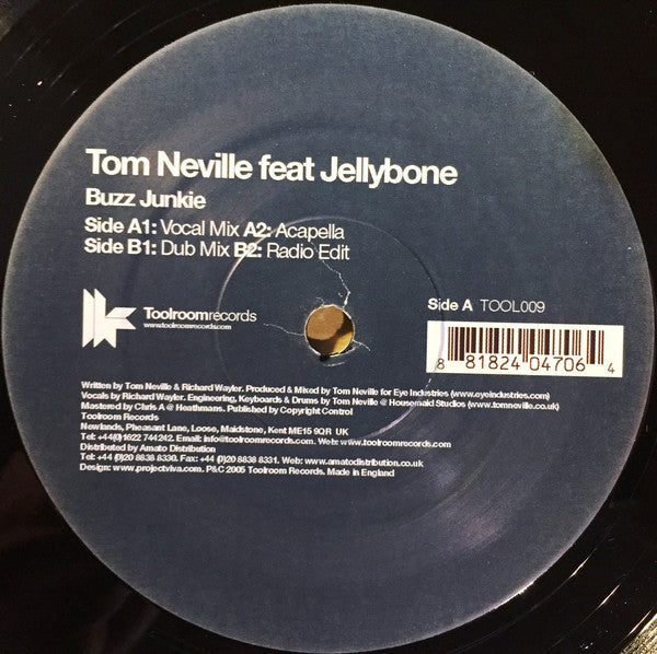 Tom Neville Feat Jellybone : Buzz Junkie (12")
