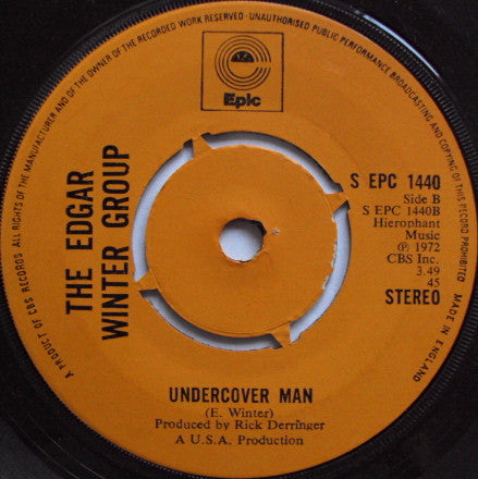 The Edgar Winter Group : Frankenstein (7", Single, Ora)