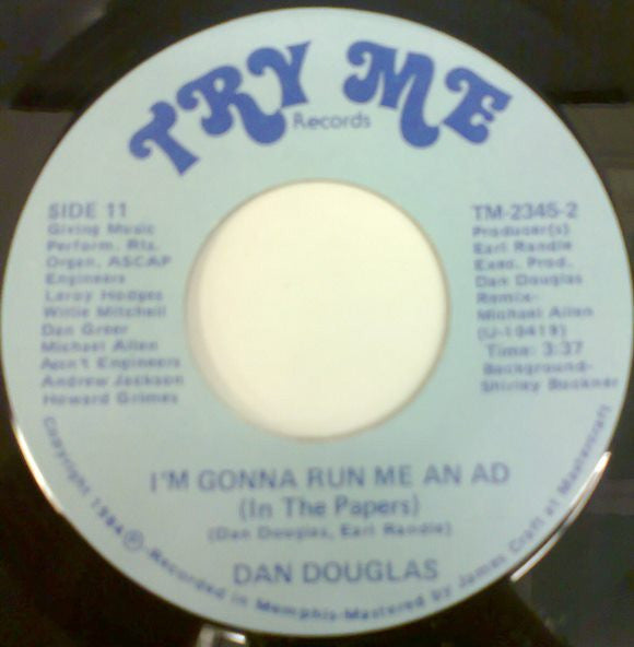 Dan Douglas (3) : Somebody's Gonna Hurt You  (7")