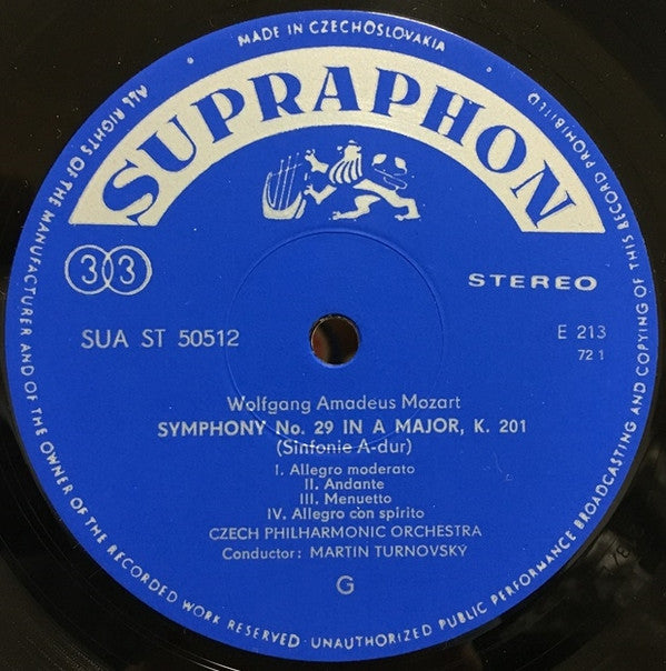 Wolfgang Amadeus Mozart : Symphony In A Major K.201 / Symphony In G Minor K.550 (LP)