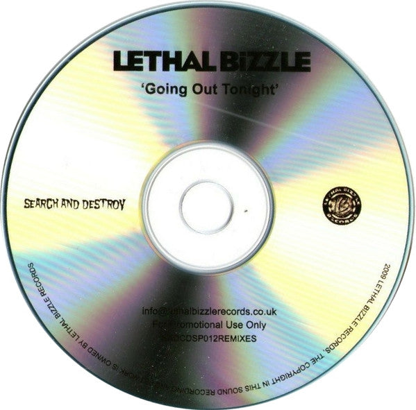 Lethal Bizzle : Going Out Tonight  (CDr, Single, Promo)